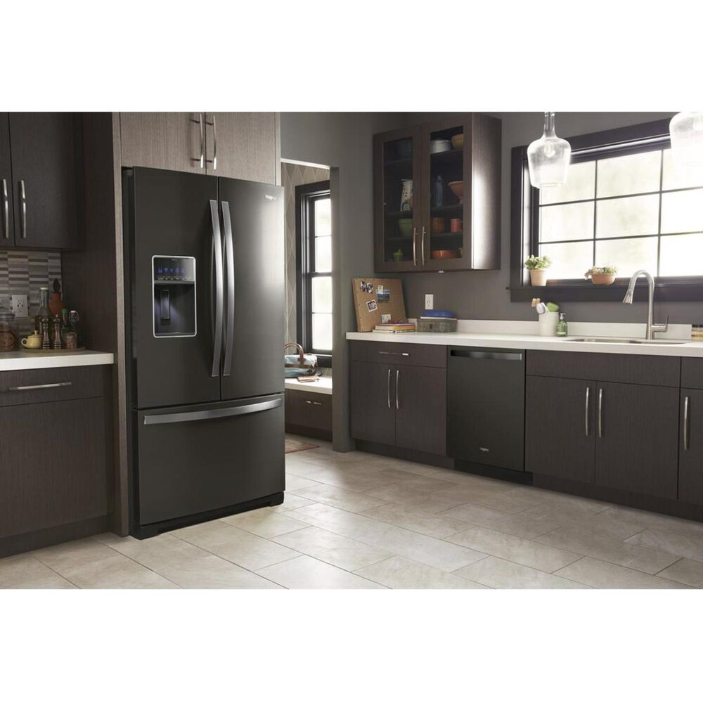 Whirlpool 27 Cu. Ft. 36&quot; French Door Refrigerator in Black Stainless, , large