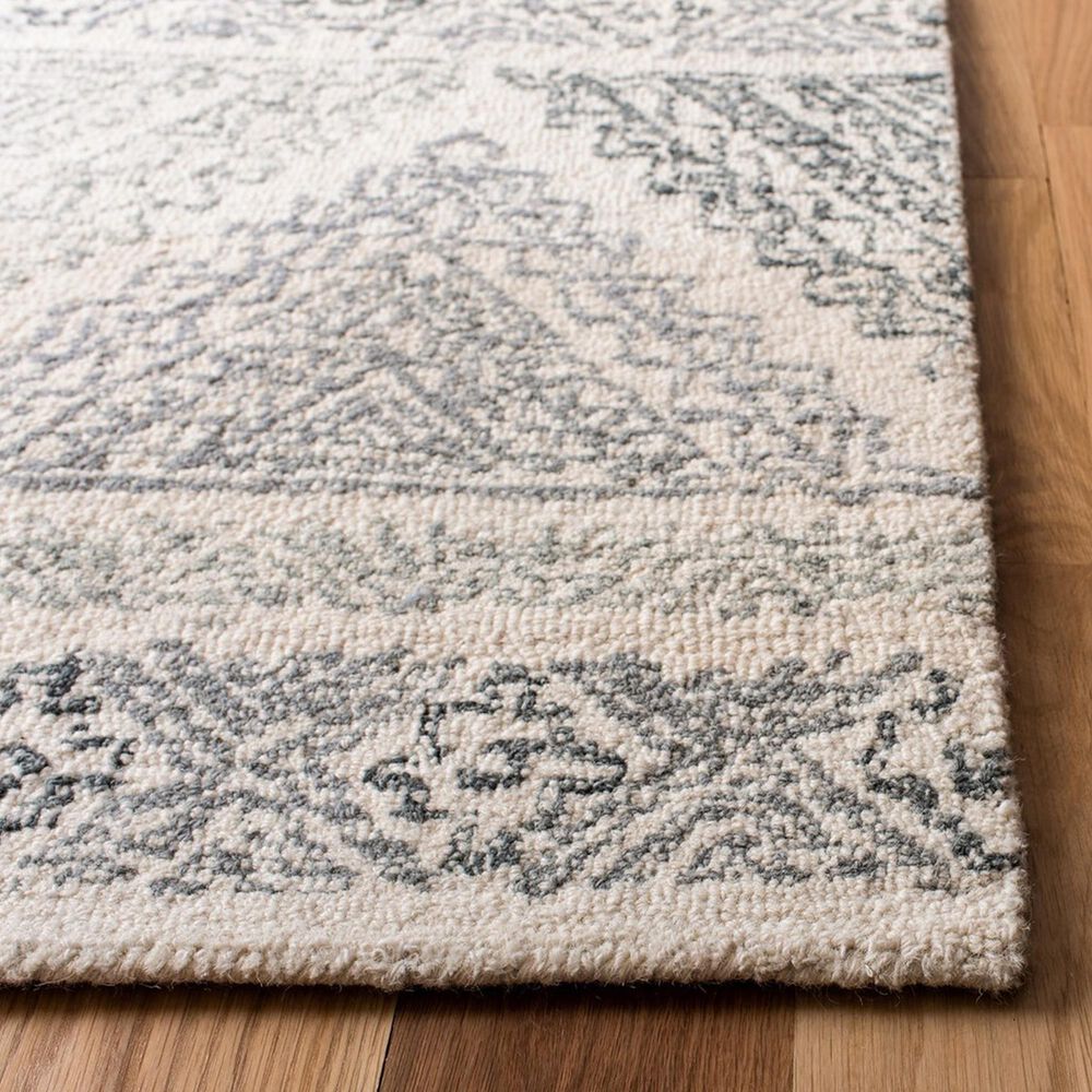 Safavieh Micro-Loop 2&#39;3&quot; x 7&#39; Ivory and Grey Runner, , large