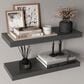Hearth and Haven Ecco32" Floating Wall Shelf with Space-Saving Design in Gray (Set of 2), , large