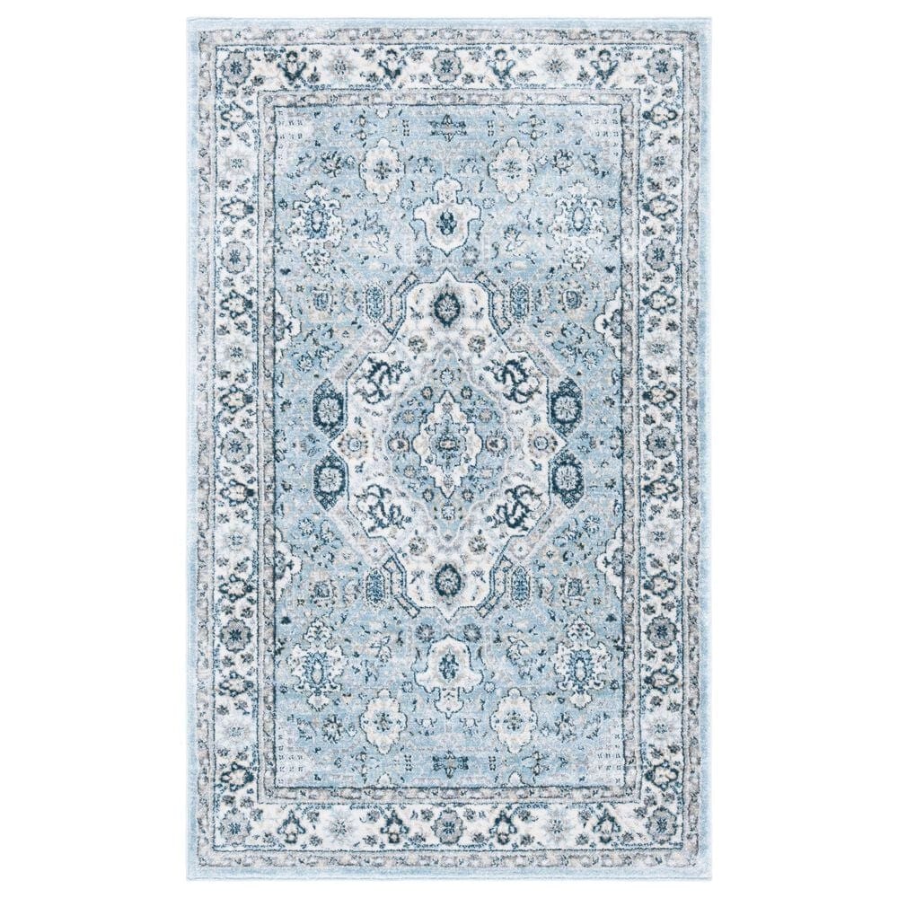 Safavieh Isabella 3" x 5" Blue and Creme Area Rug, , large
