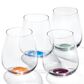 Oneida Entertain 365 Bottoms Up Stemless Wine Glasses in Clear, Purple, Blue, Green and Orange (Set of 4), , large
