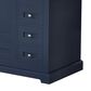 Lexora Home Dukes 84" Double Bathroom Vanity in Navy Blue with 2 cm White Cultured Marble Top and Rectangular Sinks, , large