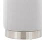 Lumisource Marla Vanity Stool with Silver Upholstered in Chrome, , large