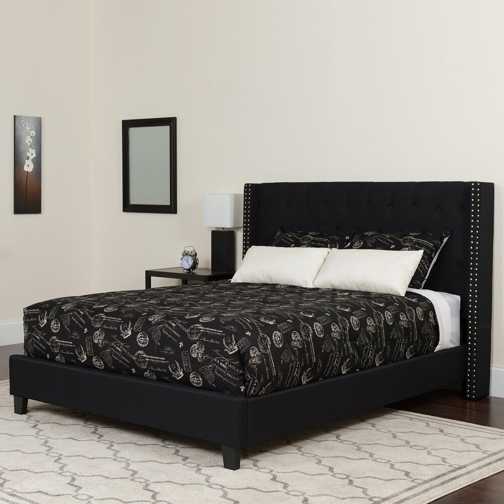 Riverdale Queen Platform Bed in Black, , large