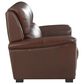 Chateau d"Ax Stationary Leather Sofa and Recliner Set in Red Brown, , large