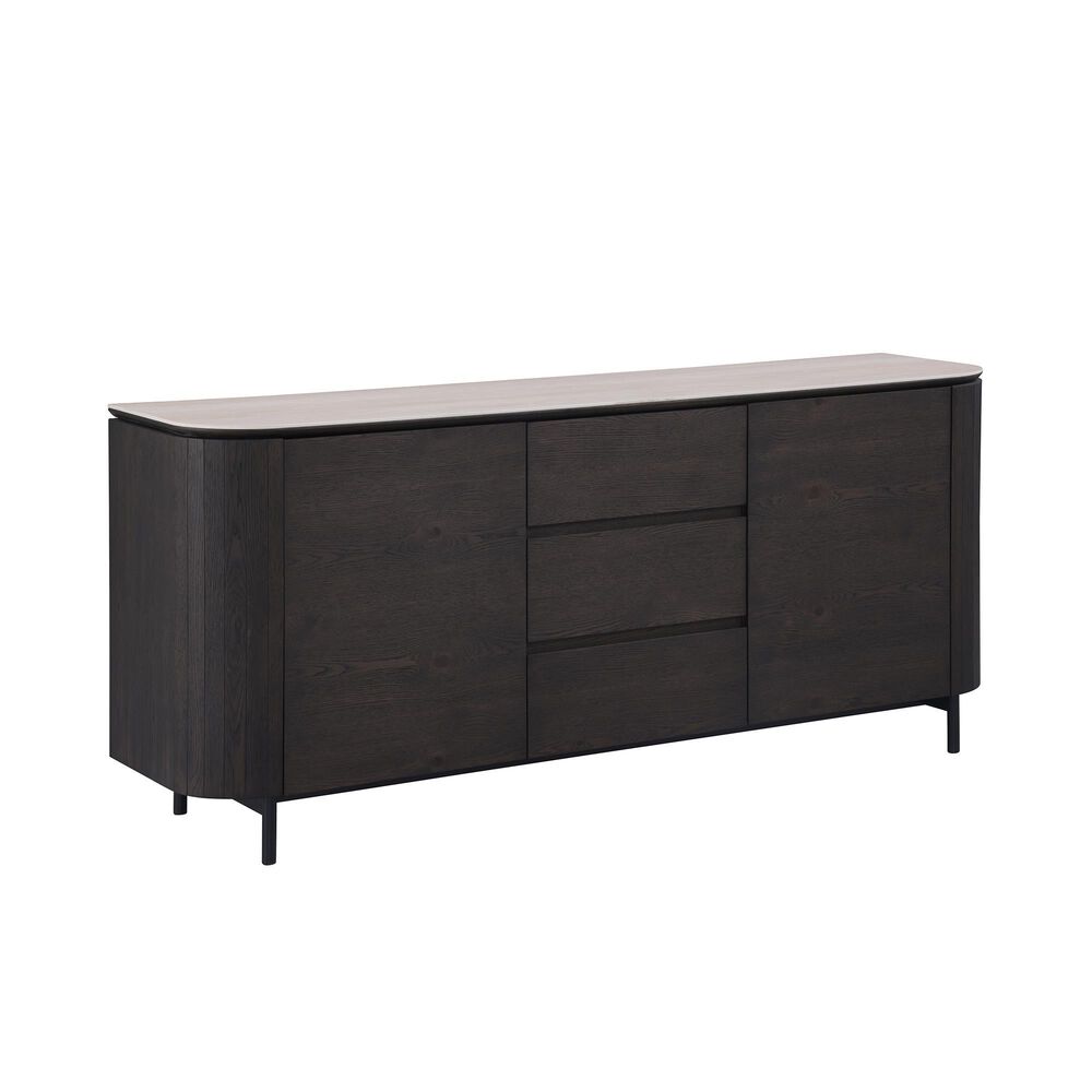 Monroe Edith-Skyler Buffet in Matte Beige and Matte Brown, , large