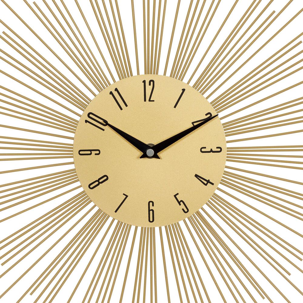 Maple and Jade 19&quot; Metal Wall Clock in Gold, , large