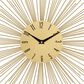 Maple and Jade 19" Metal Wall Clock in Gold, , large