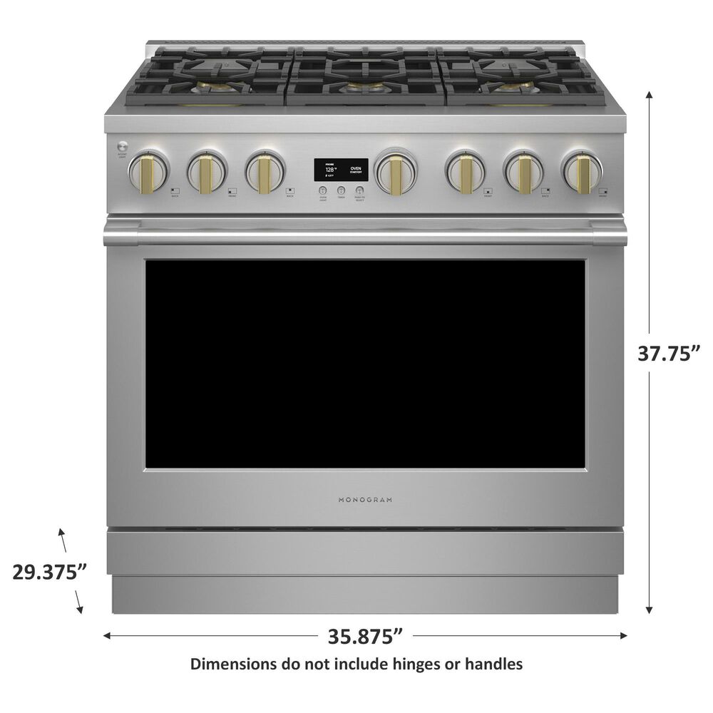 Monogram 36&quot; Dual-Fuel Professional Range with 6 Burners in Stainless Steel, , large