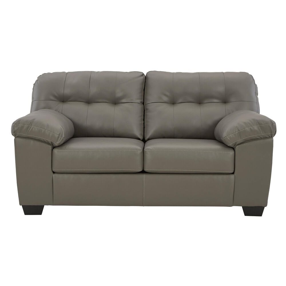 Signature Design by Ashley Donlen Stationary Loveseat in Gray, , large