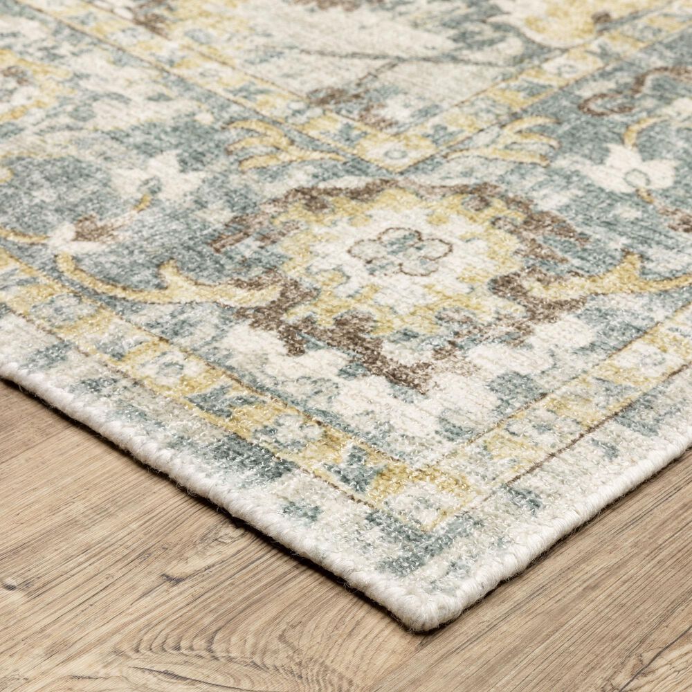 Oriental Weavers Windham WIN06 Ivory and Blue 2&#39;6&quot; x 10&#39; Runner, , large