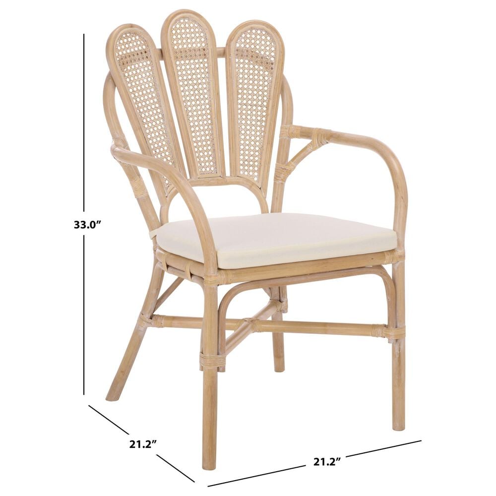 Safavieh Maki Arm Chair in Ivory, , large