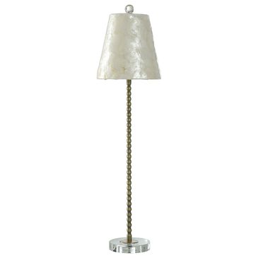 Flair Industries Capiz Slim Buffet Lamp in Aged Brass, , large