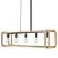 Golden Lighting Camden 5-Light Linear Pendant in Matte Black and Natural, , large