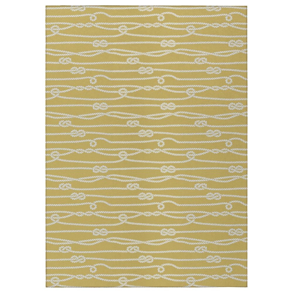 Dalyn Rug Company Harbor 10" x 14" Gold Indoor/Outdoor Area Rug, , large