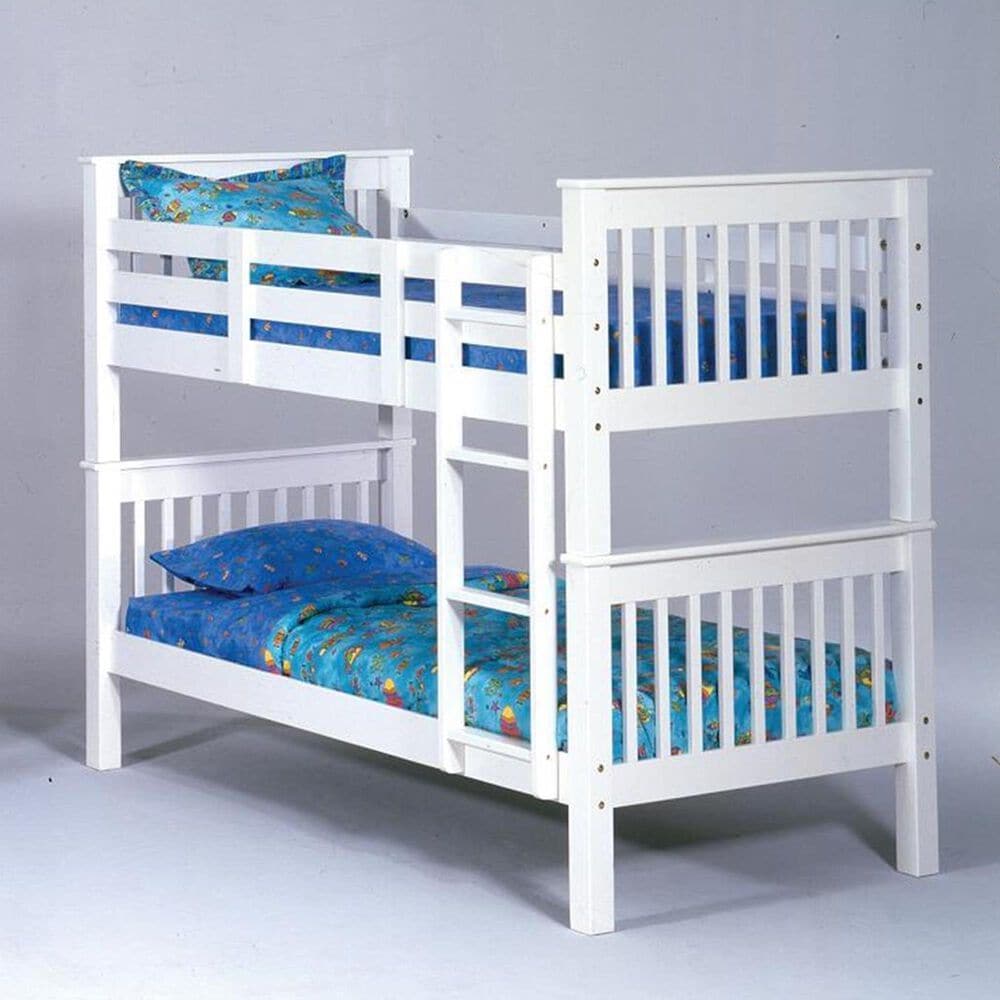 Sterling Timber Twin/Twin Bunk Bed in White, , large