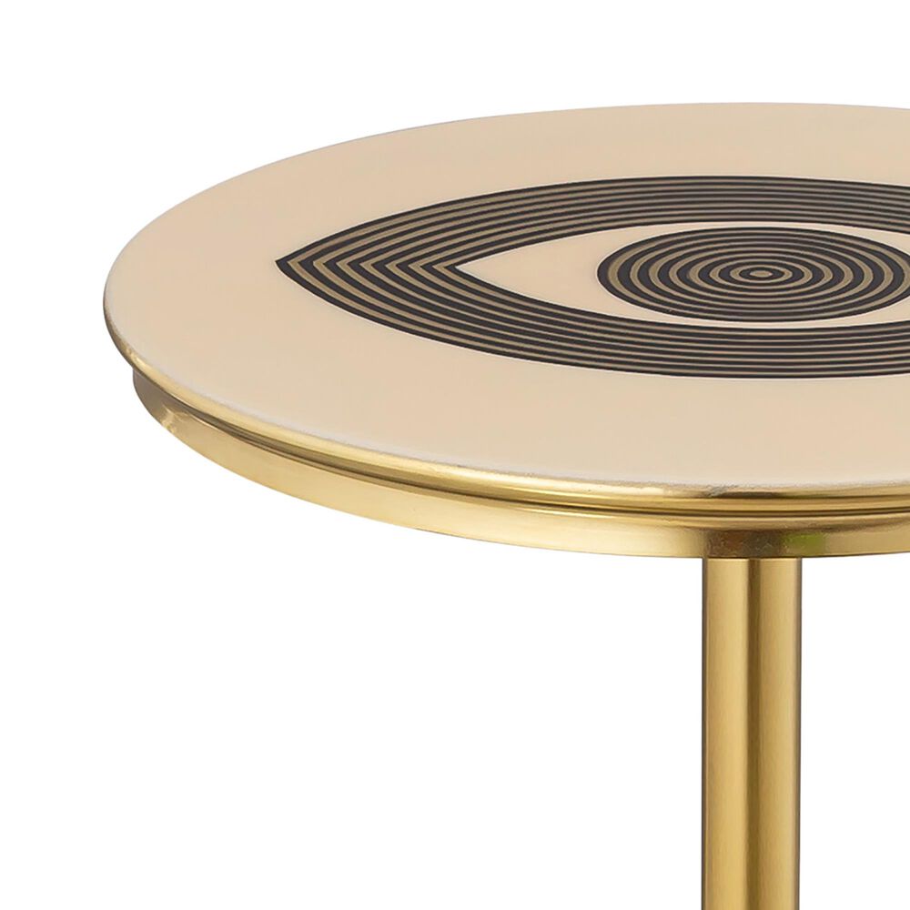 Tov Furniture Eye Side Table in Brass, , large