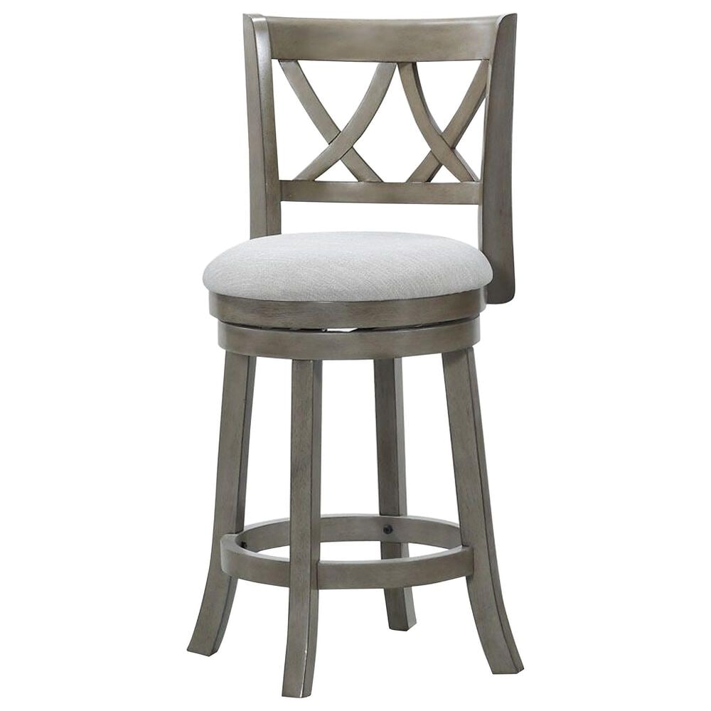 Sasha Lee 24" Swivel Counter Stool in Antique Grey, , large