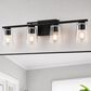 Vaxcel Sedona 4-Light Bathroom Vanity in Matte Black, , large