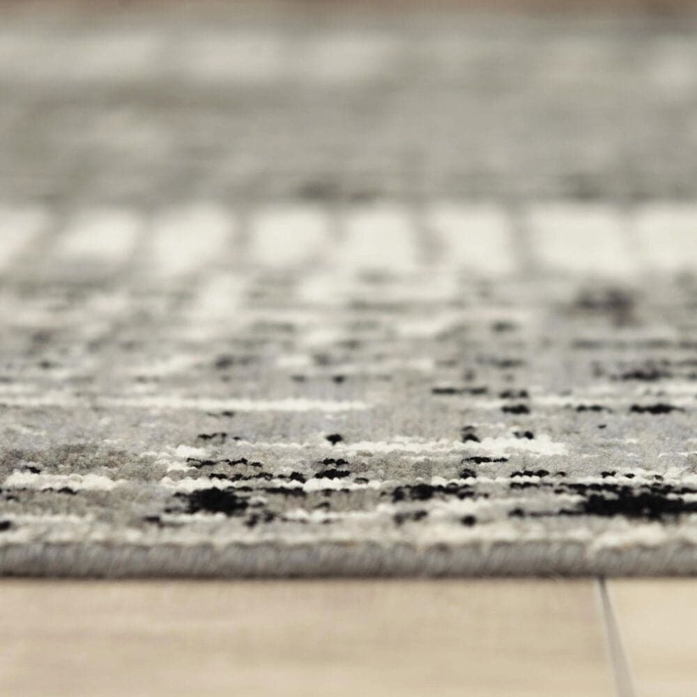 RIZZY Couture Gray and Black 4' x 6' Area Rug, , large