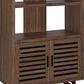 Pacific Landing Maddox 2-Piece L-desk and Bookcase Set in Black and Walnut, , large