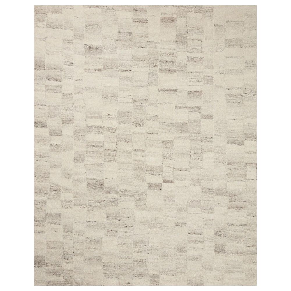 Amber Lewis x Loloi Rocky 2"3" x 3"9" Ivory and Silver Area Rug, , large
