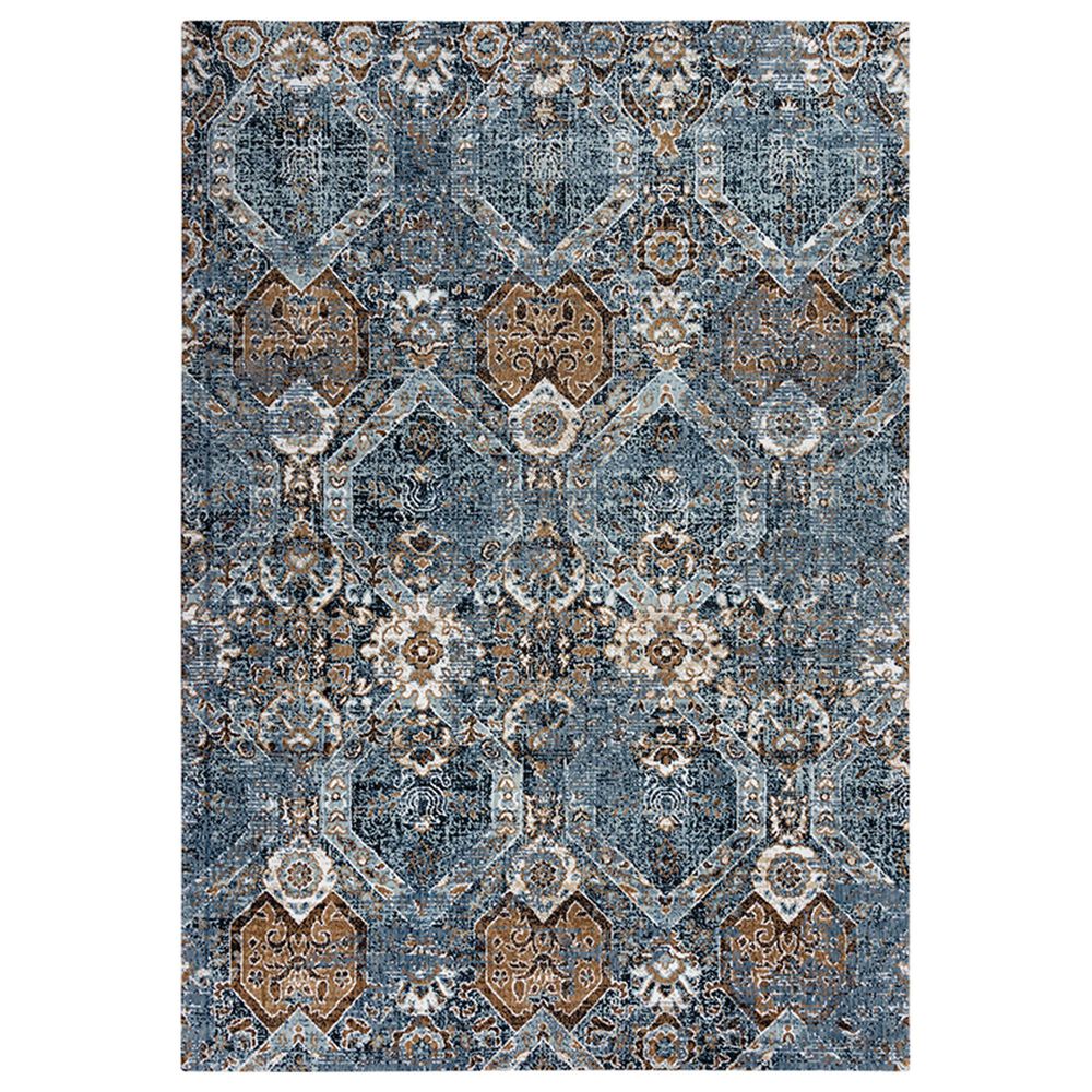 RIZZY Elite 10" x 13" Gray, Denim and Brown Area Rug, , large