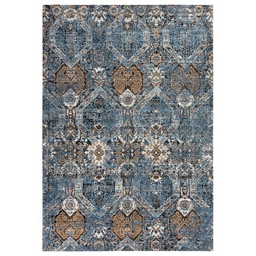 RIZZY Elite 10" x 13" Gray, Denim and Brown Area Rug, , large
