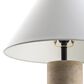 37B Agate Cylinder Table Lamp in Natural Travertine, , large