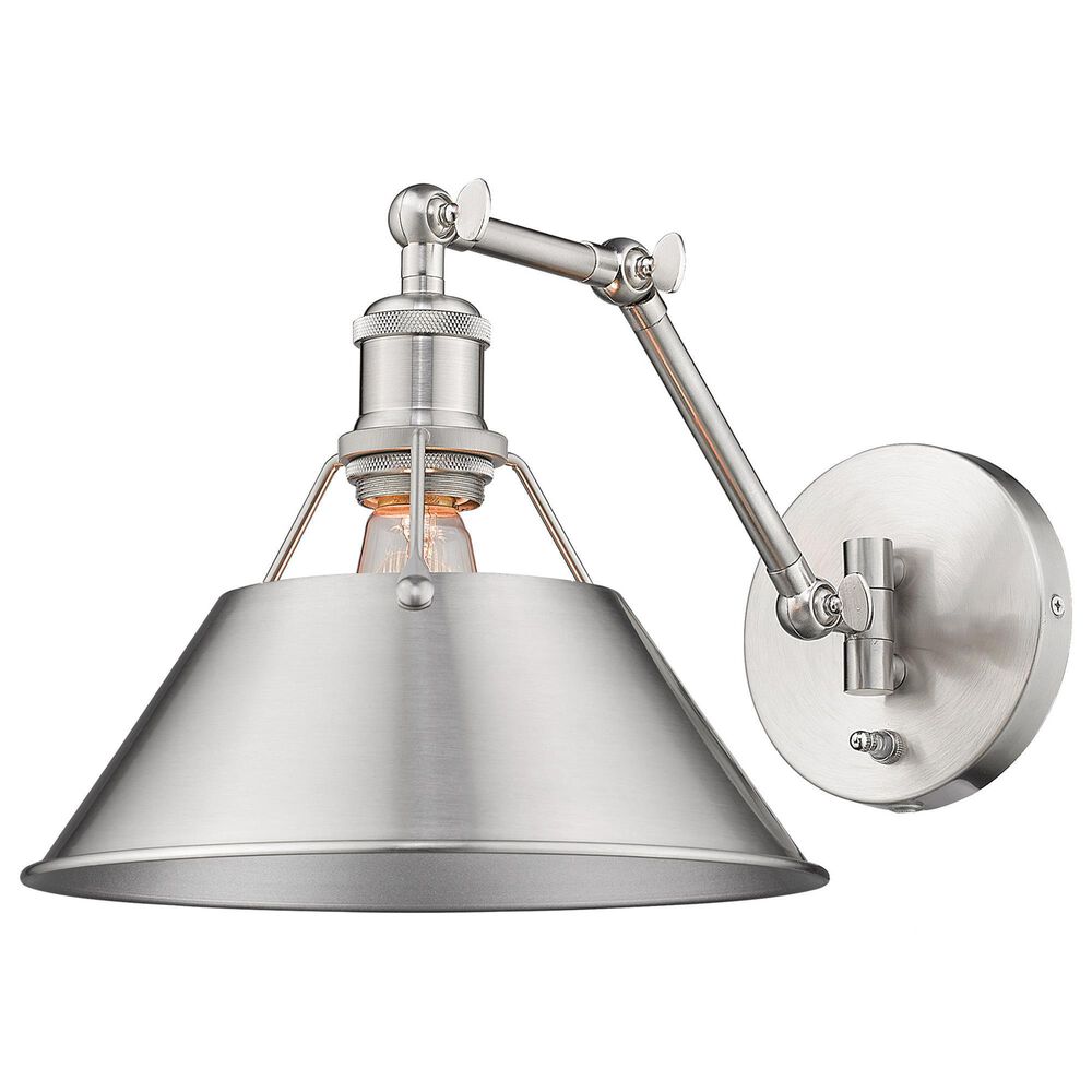 Golden Lighting Orwell 1-Light Wall Sconce in Pewter and Chrome, , large
