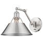 Golden Lighting Orwell 1-Light Wall Sconce in Pewter and Chrome, , large