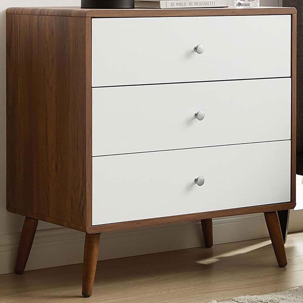 Modway Transmit 3-Drawer Chest in Walnut White, , large
