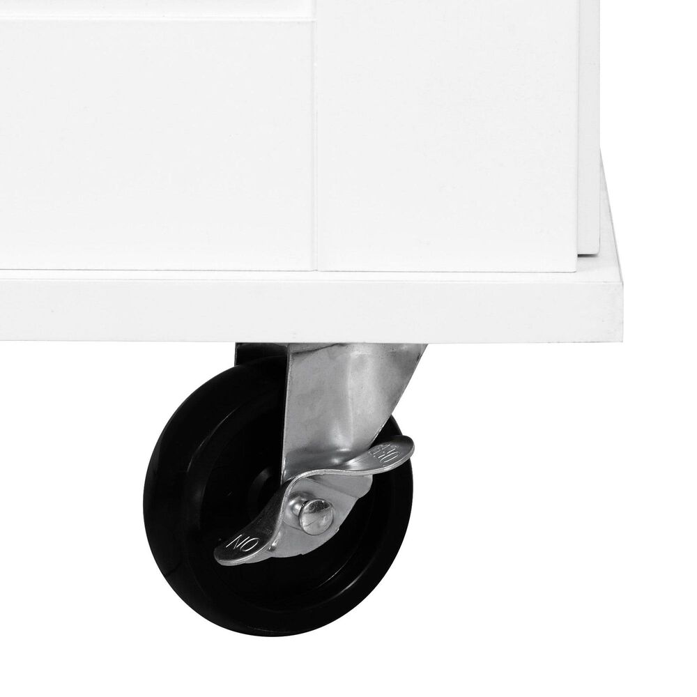 HOMLUX 51" Kitchen Island with Tilt Trash Can Cabinet in White, , large