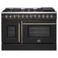 Forno Galiano 48" Freestanding French Door Dual Fuel Range in Black, , large