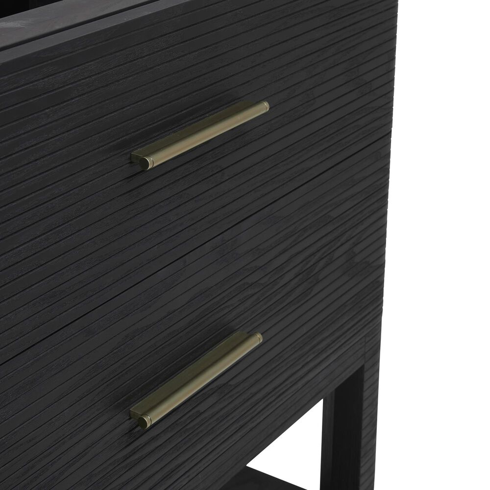 James Martin Vanities Lucian 36&quot; Single Vanity in Carbon Oak with 3 cm White Zeus Quartz Top, , large