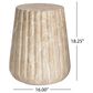 Hearth and Haven Outdoor Carved Side Table with Faux Natural Stone Texture in Gold, , large