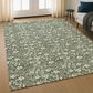 Dalyn Rug Company Soft Essentials Floral Olive 3" x 5" Indoor/Outdoor Area Rug, , large