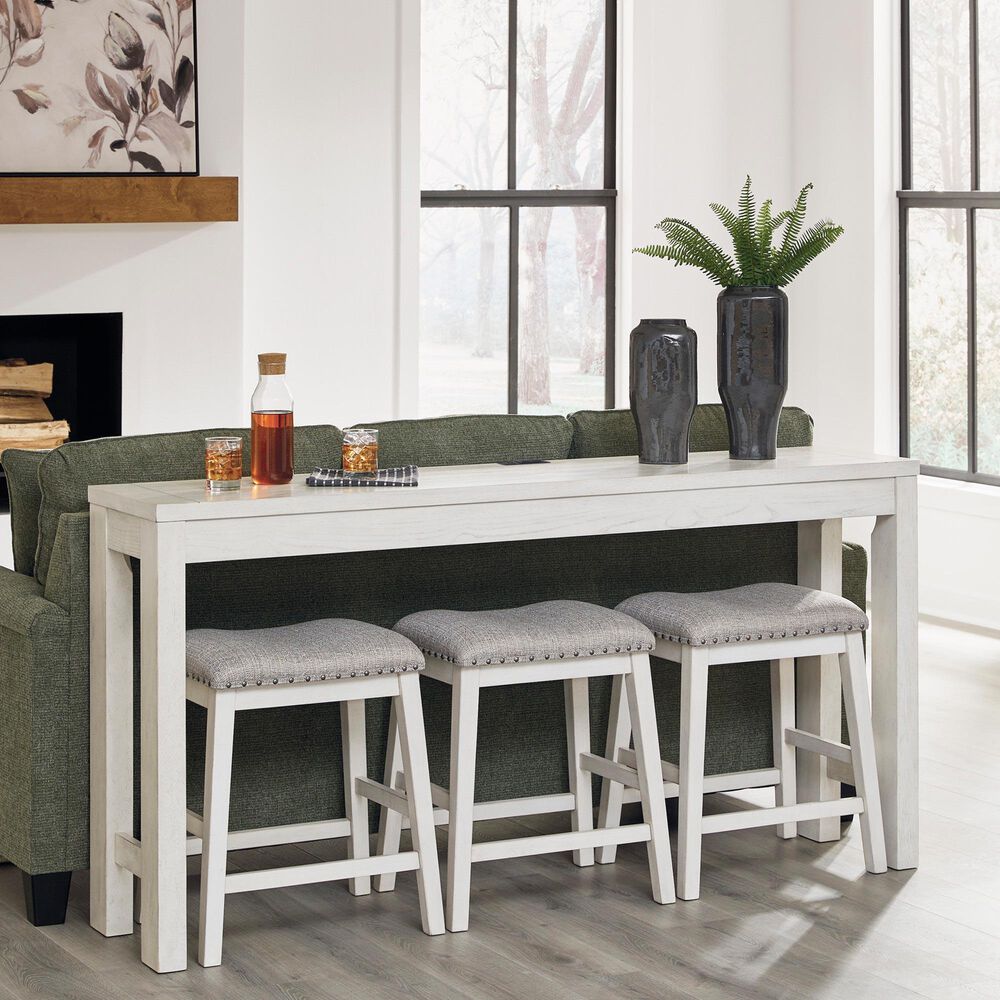 Ashley Robbinsdale 4-Piece Counter Height Dining Set in Antique White, , large