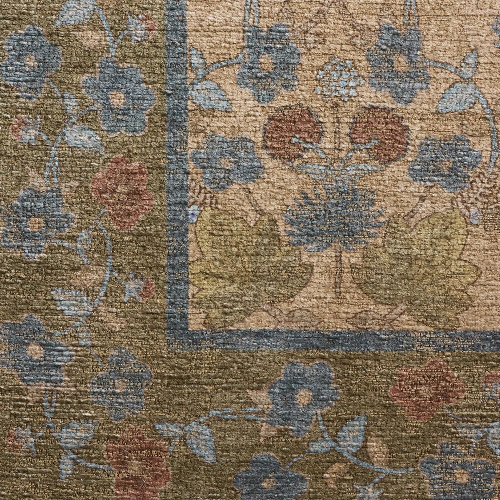Rifle Paper Co. x Loloi Edinburgh Tan and Olive 2'3" x 3'9" Area Rug, , large