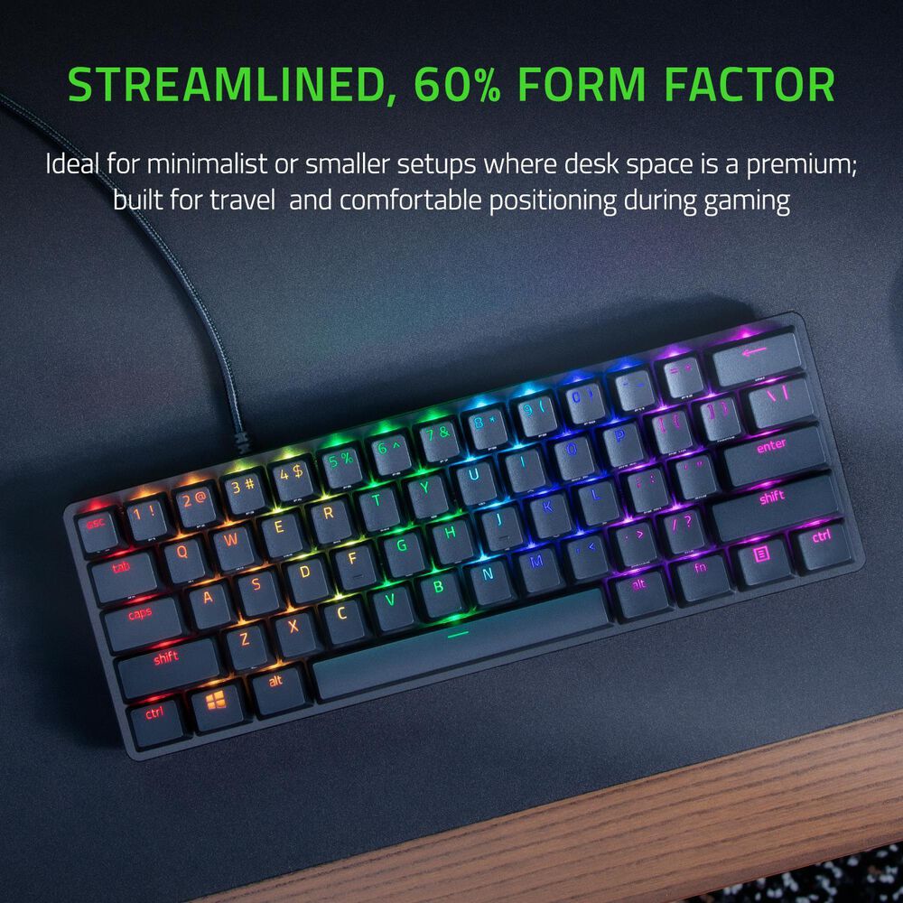 Razer Huntsman Mini Gaming Keyboard with Chroma RGB Backlighting in Black, , large
