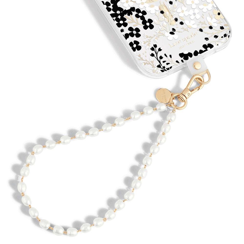 Kate Spade Phone Charm in Sea Pearl, , large