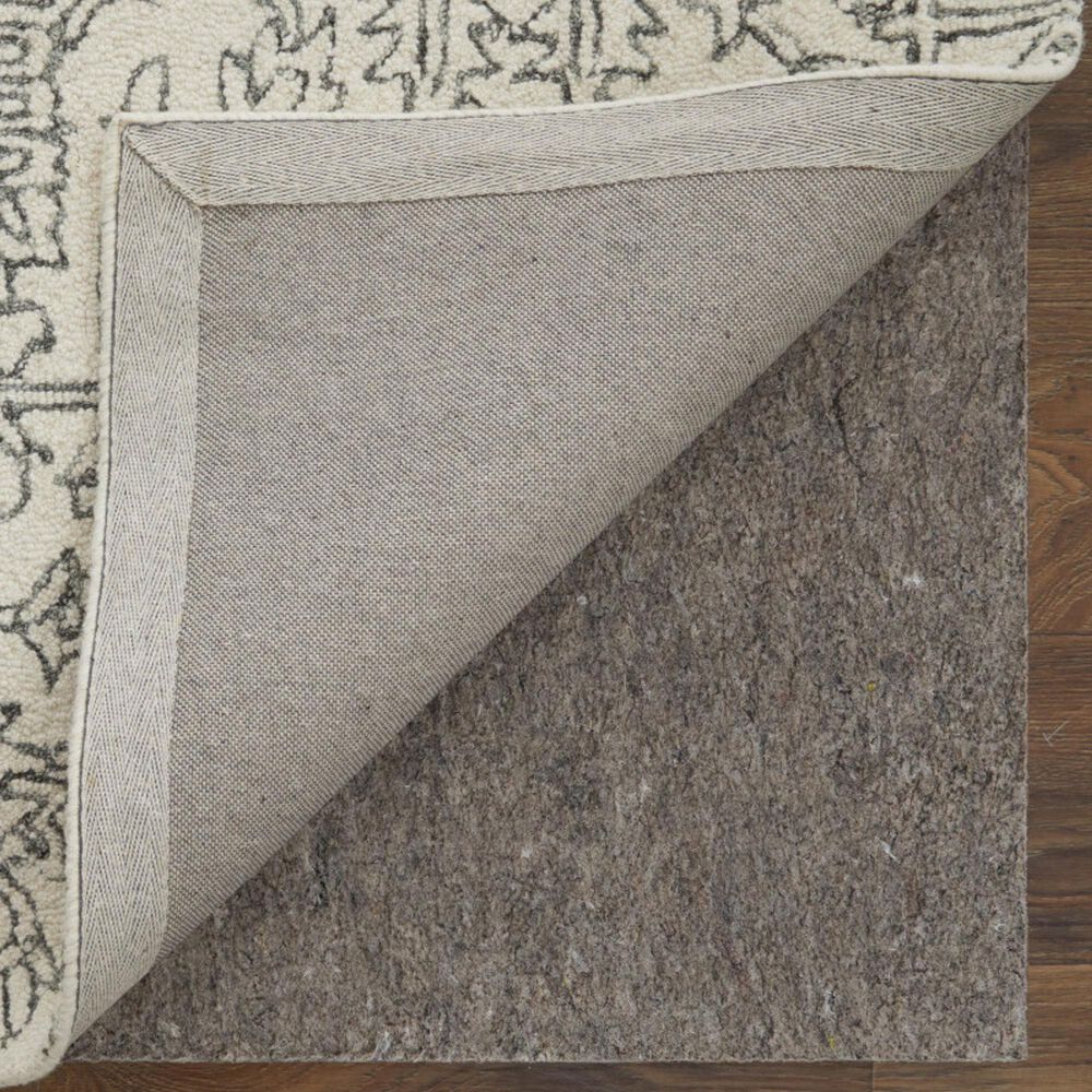 Feizy Belfort Ivory and Charcoal 12&#39; x 15&#39; Area Rug, , large