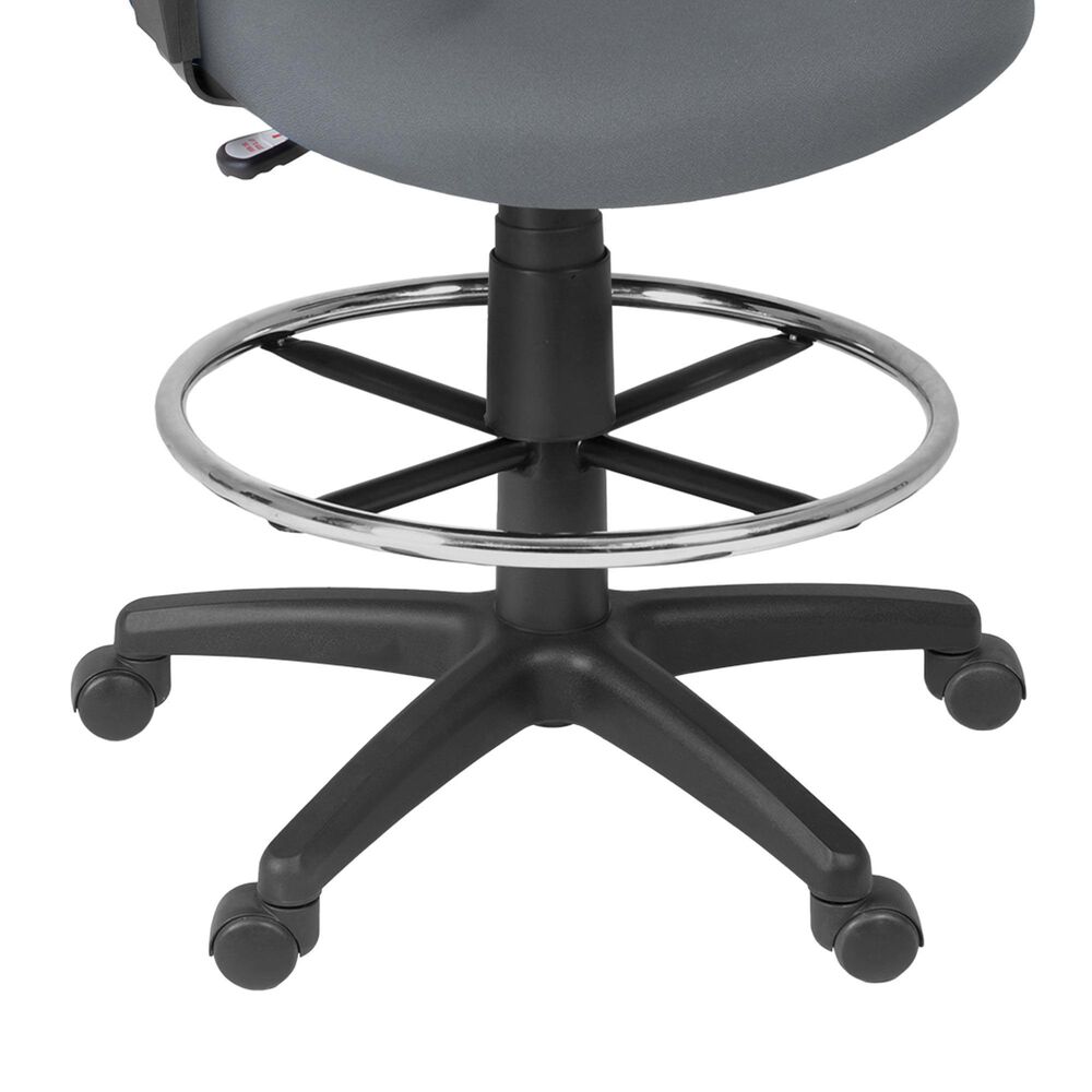 Regency Global Sourcing Comfort Series Swivel Computer Task Chair with Adjustable Arms and Drafting Kit in Grey, , large