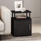 HOMLUX End Table with Open Shelf in Black, , large