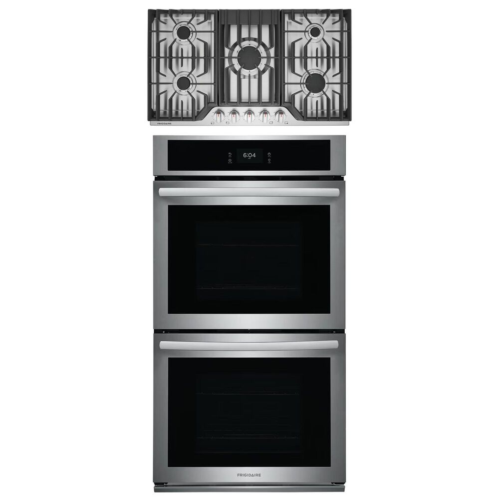 Frigidaire 2-Piece Kitchen Package with 27&quot; Double Wall Oven and 36&quot; Gas Cooktop in Stainless Steel, , large