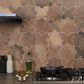 Soho Studio Malta Taupe Star and Cross 6" x 6" Porcelain Tile Kit, , large