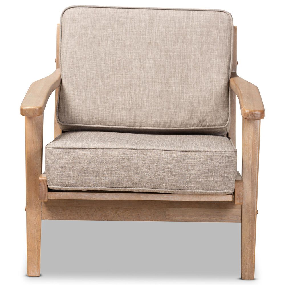 Baxton Studio Sigrid Arm Chair in Light Grey, , large