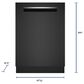 Bosch 500 Series 24" Built-In Pocket Handle Dishwasher with 8 Wash Cycles in Black, , large