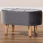 Baxton Studio Simone Upholstered Ottoman in Grey, , large