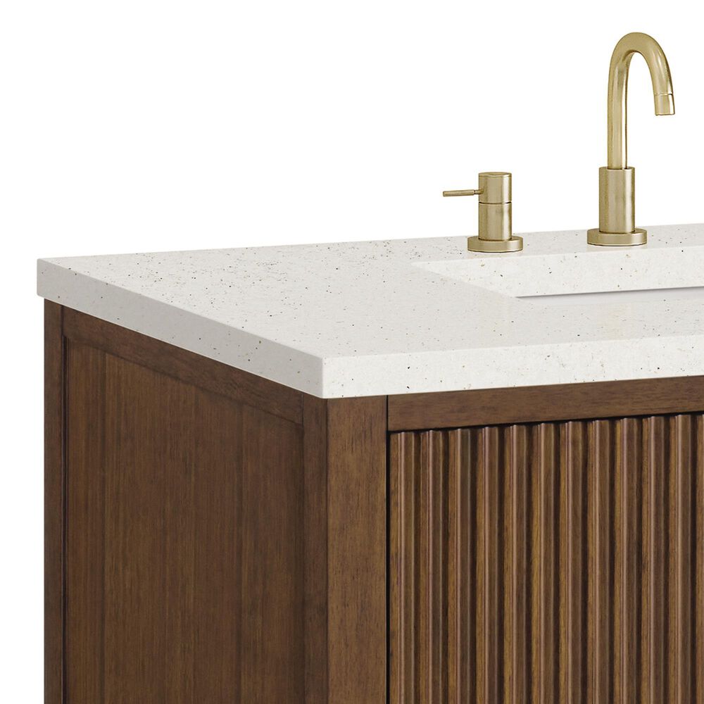 James Martin Vanities Myrrin 36&quot; Vanity in Mid-Century Walnut with 3 cm Lime Delight Quartz Top, , large